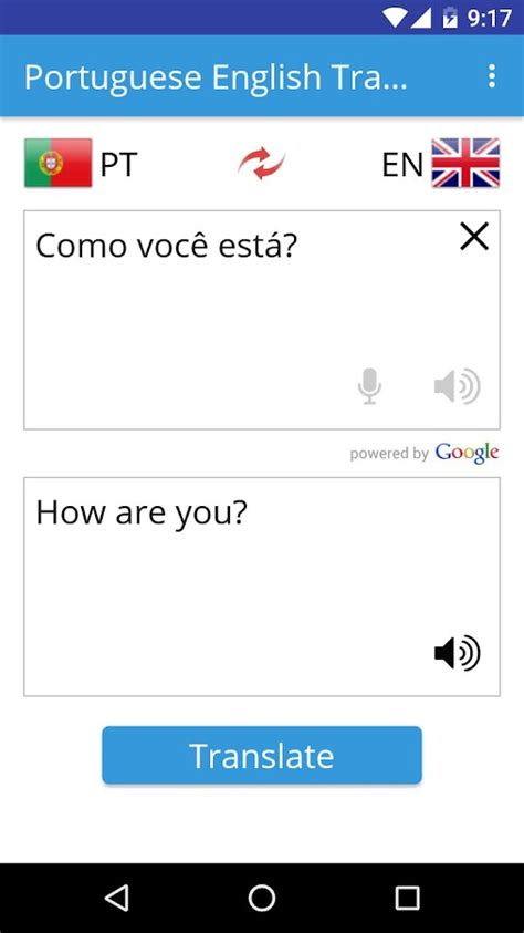 google translate english to portuguese